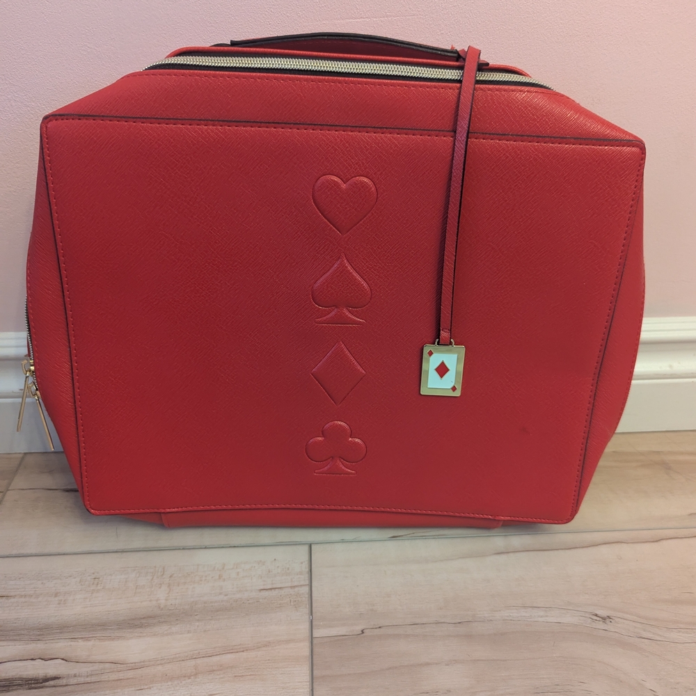 Estee Lauder Red Leather Laptop Bag